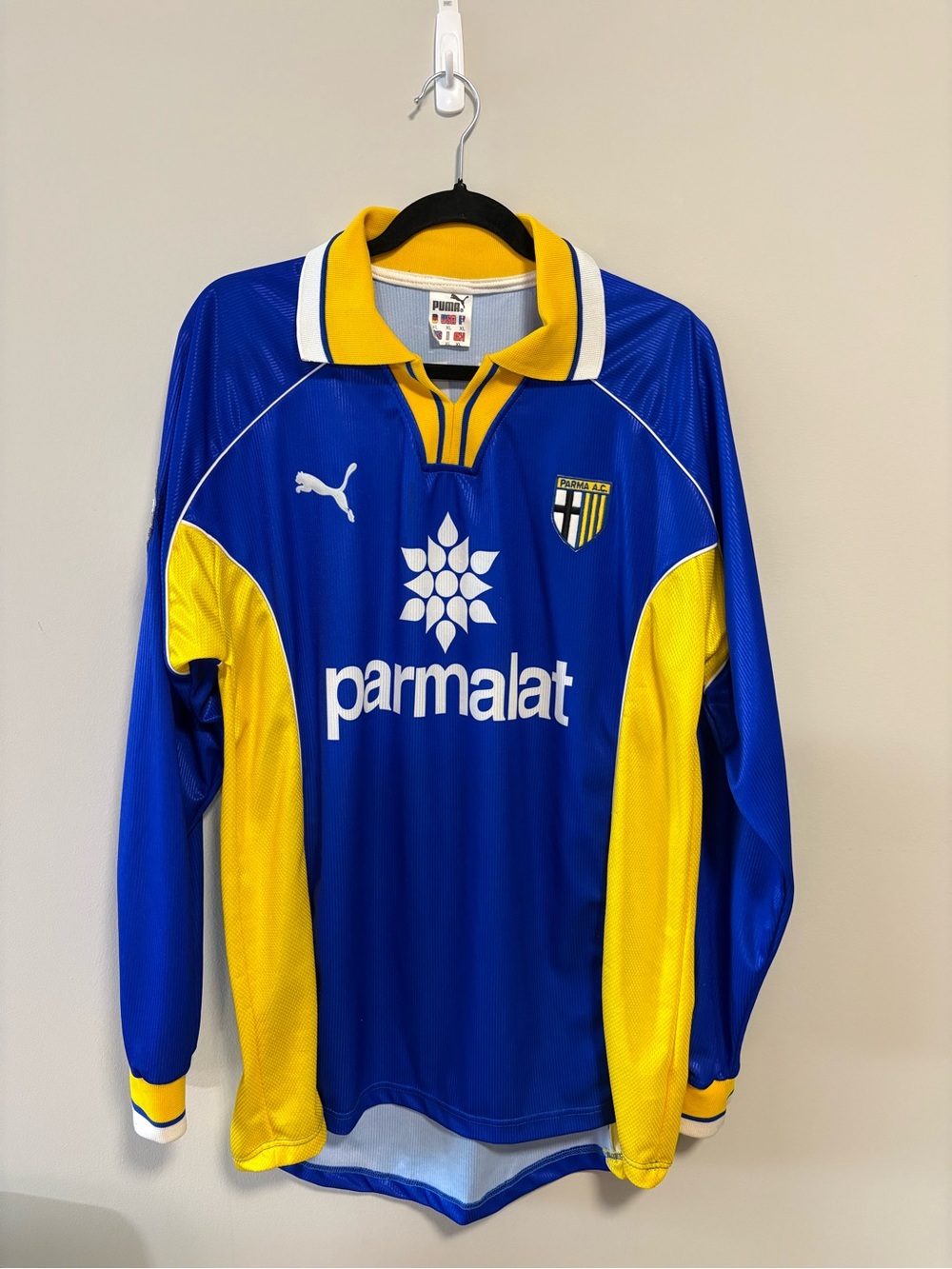 Vintage 1997-98 Puma Parma Melli #23 Long-Sleeve Away Jersey XL